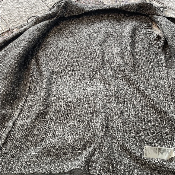 Dex Charcoal Gray Fringe Sleeveless Knit Vest - Picture 10 of 13